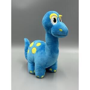 B.J. Toy Co Blue With Yellow Spots Dinosaur Plush 12” Stuffed Animal